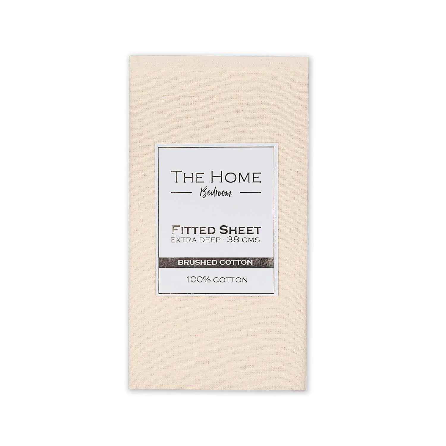 100% Cotton Brushed Cotton Fitted Sheet - Cream