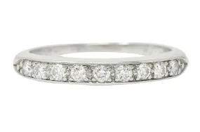 1948 Retro 0.50 CTW Diamond Platinum Wedding Band Ring