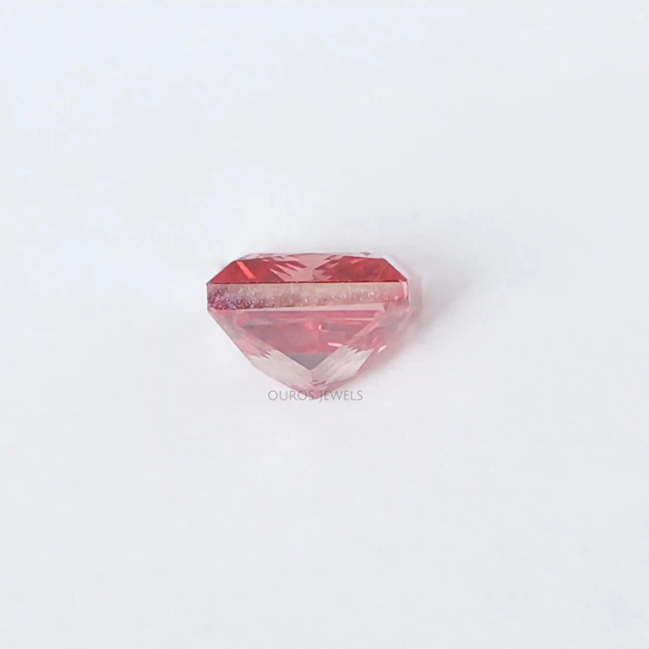 2.00 Carat  Red Princess Cut Lab Grown Diamond