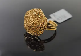 21K Solid Gold Designer Floral Ring R9236