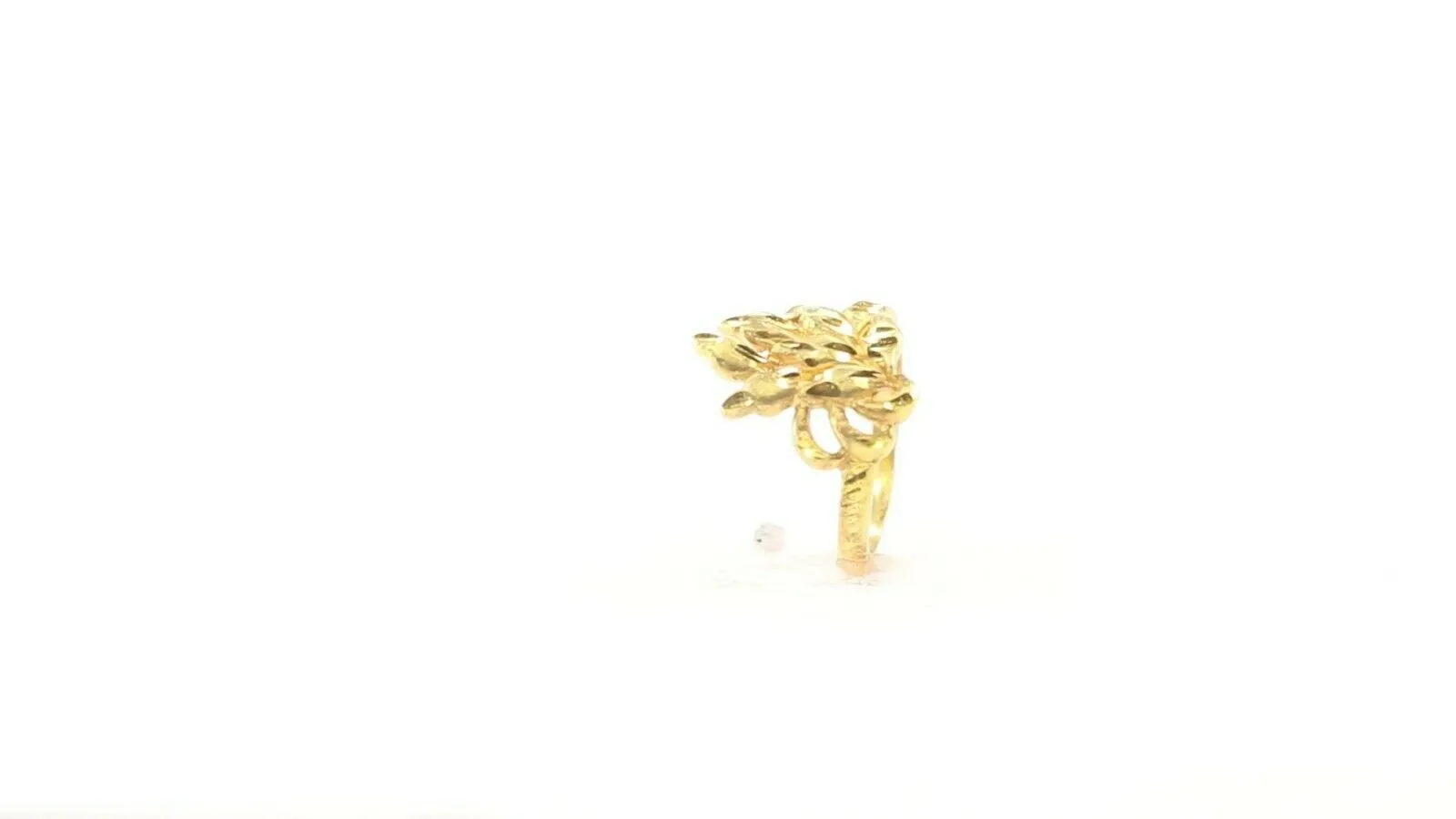 22k Ring Solid Gold ELEGANT Charm Ladies Floral Band SIZE 5.5 RESIZABLE r2116