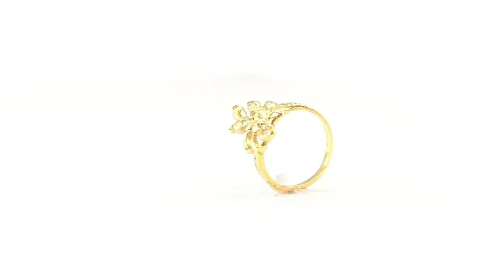 22k Ring Solid Gold ELEGANT Charm Ladies Floral Band SIZE 5.5 RESIZABLE r2116