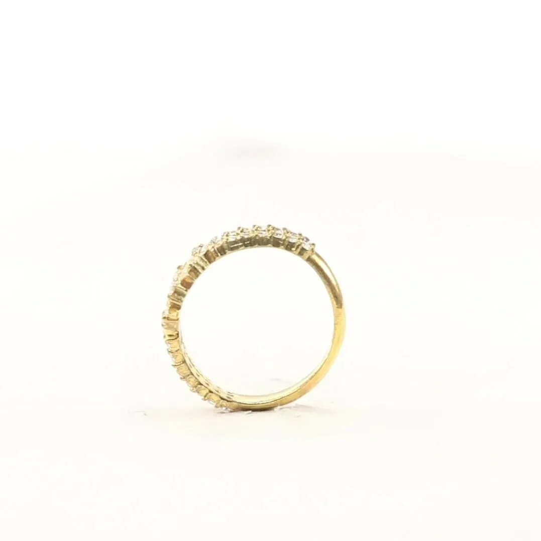 22k Ring Solid Gold ELEGANT Charm Ladies Floral Band SIZE 7 RESIZABLE r2120