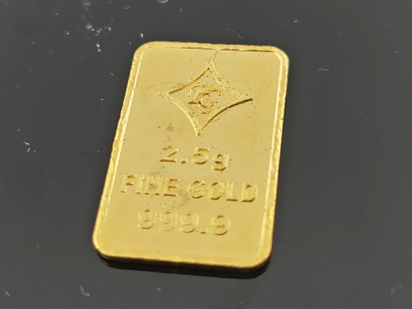 24K Solid Floral Gold Bar cn2