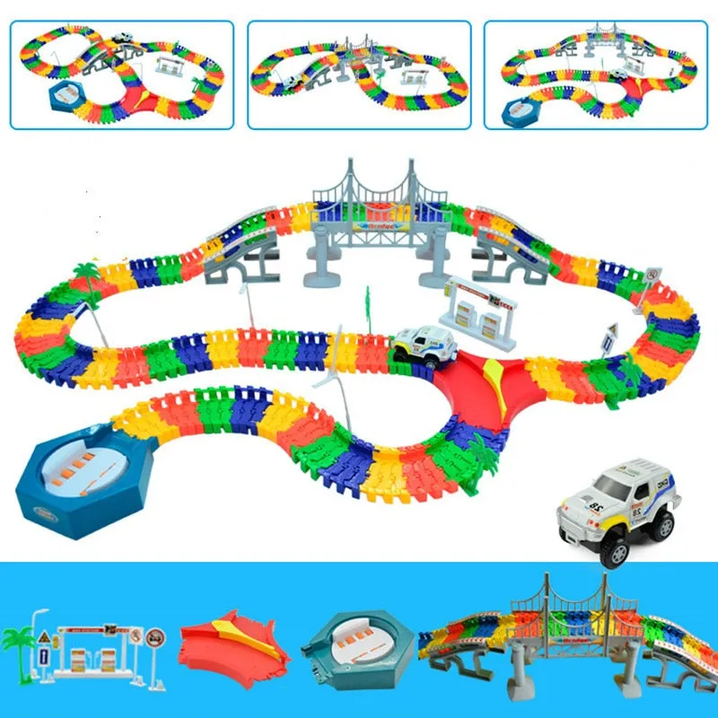 5.5cm DIY Universal Accessories for Glow in the Dark  Magical Track Educational Rail Car Toy Racil Tracks Car Kids For Toys Gift