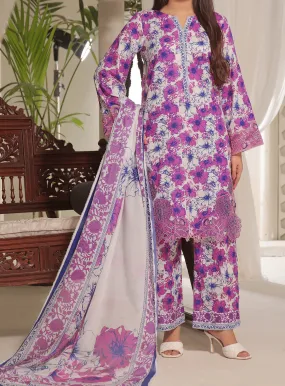 Aiza & Momina By VS Textile Embroidered Cambric Unstitched 3 Piece Suit - VS23AMC 02