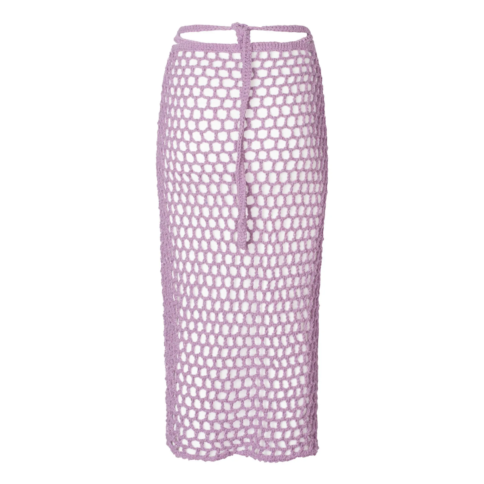 Alessia Lilac Long Crochet Skirt