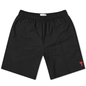 AMI Heart Logo Long Swim ShortBlack