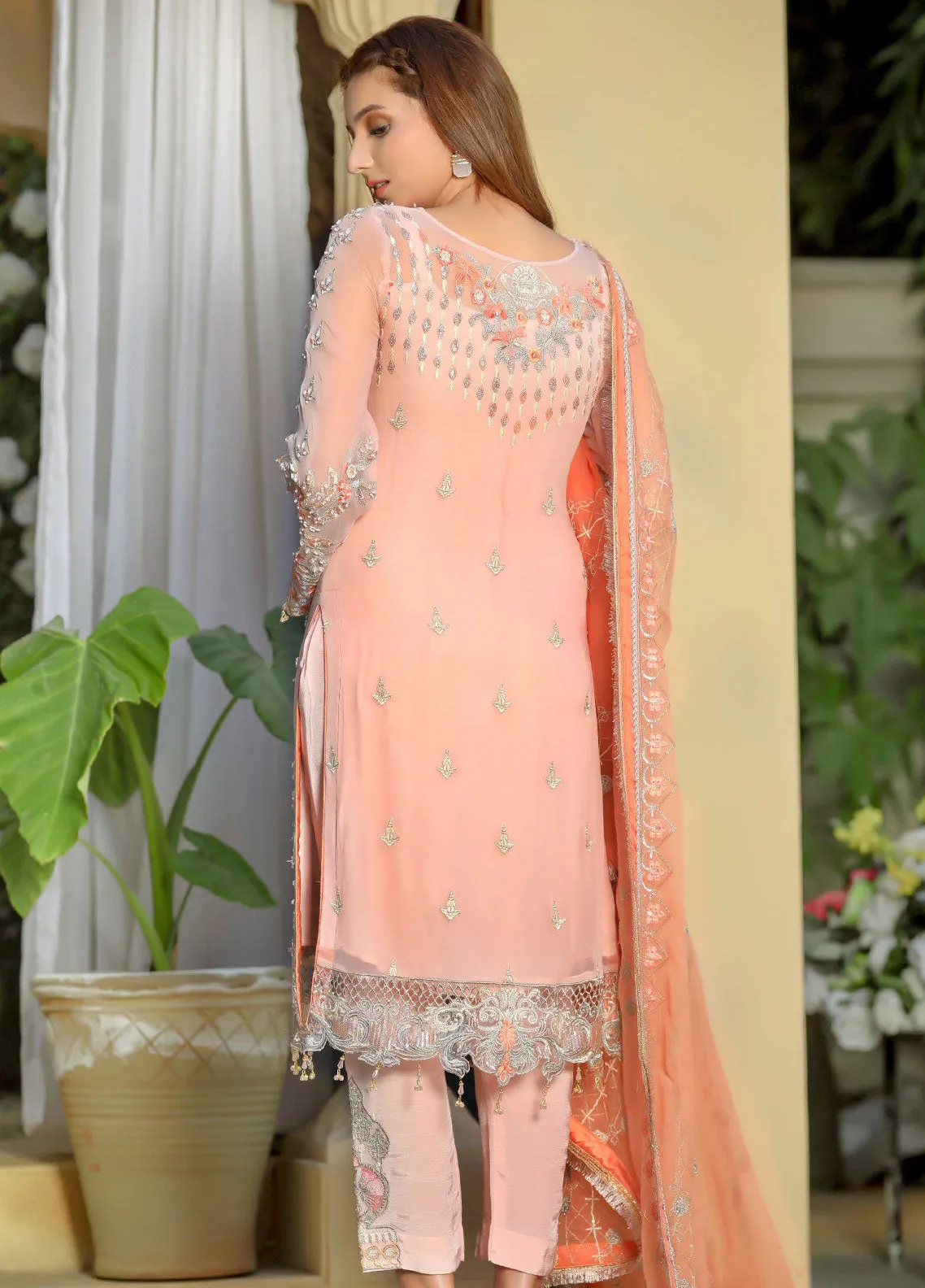 Areesha Embroidered Chiffon Unstitched 3 Piece Suit - 06