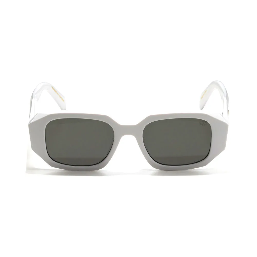 Artemis Glossy White Sunglasses