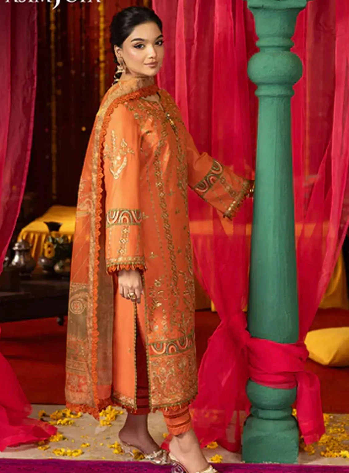 Asra By Asim Jofa Eid Festive Lawn 3 Piece Unstitched Suit AJ24AE AJRA-14