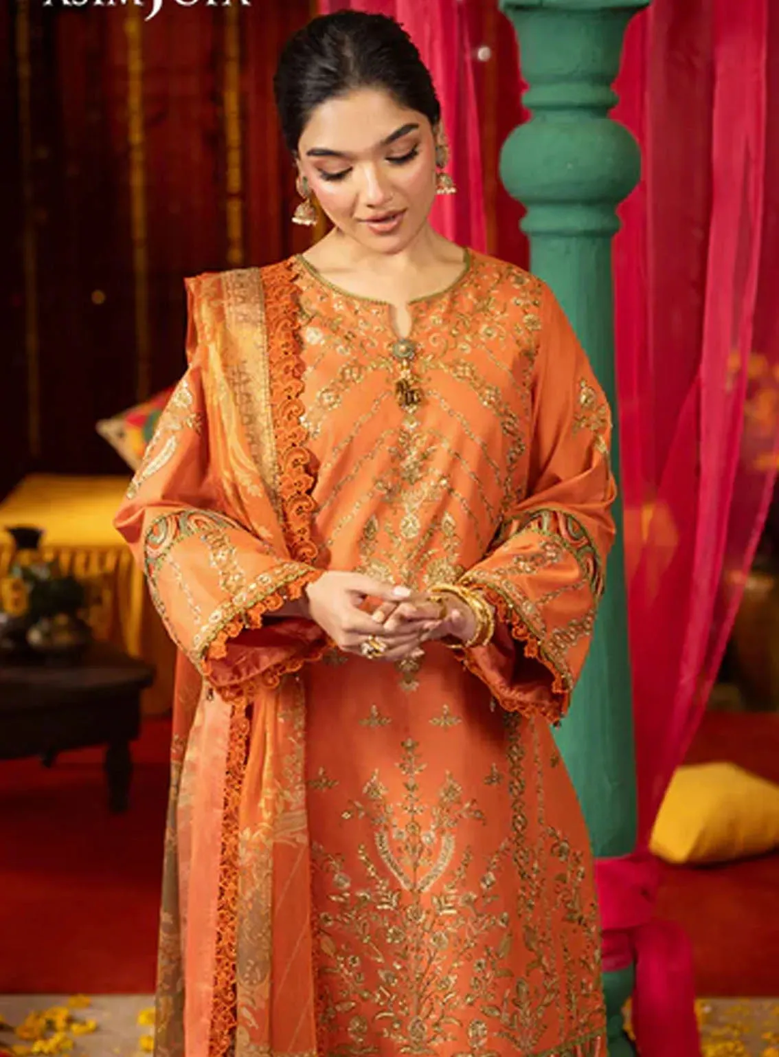 Asra By Asim Jofa Eid Festive Lawn 3 Piece Unstitched Suit AJ24AE AJRA-14