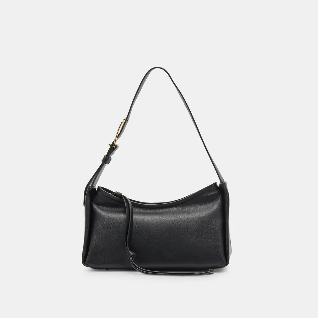 AUDRI SHOULDER BAG BLACK LEATHER– Dolce Vita 6940976349250