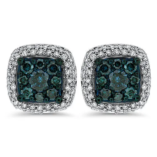 Blue Diamond Earrings