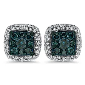 Blue Diamond Earrings