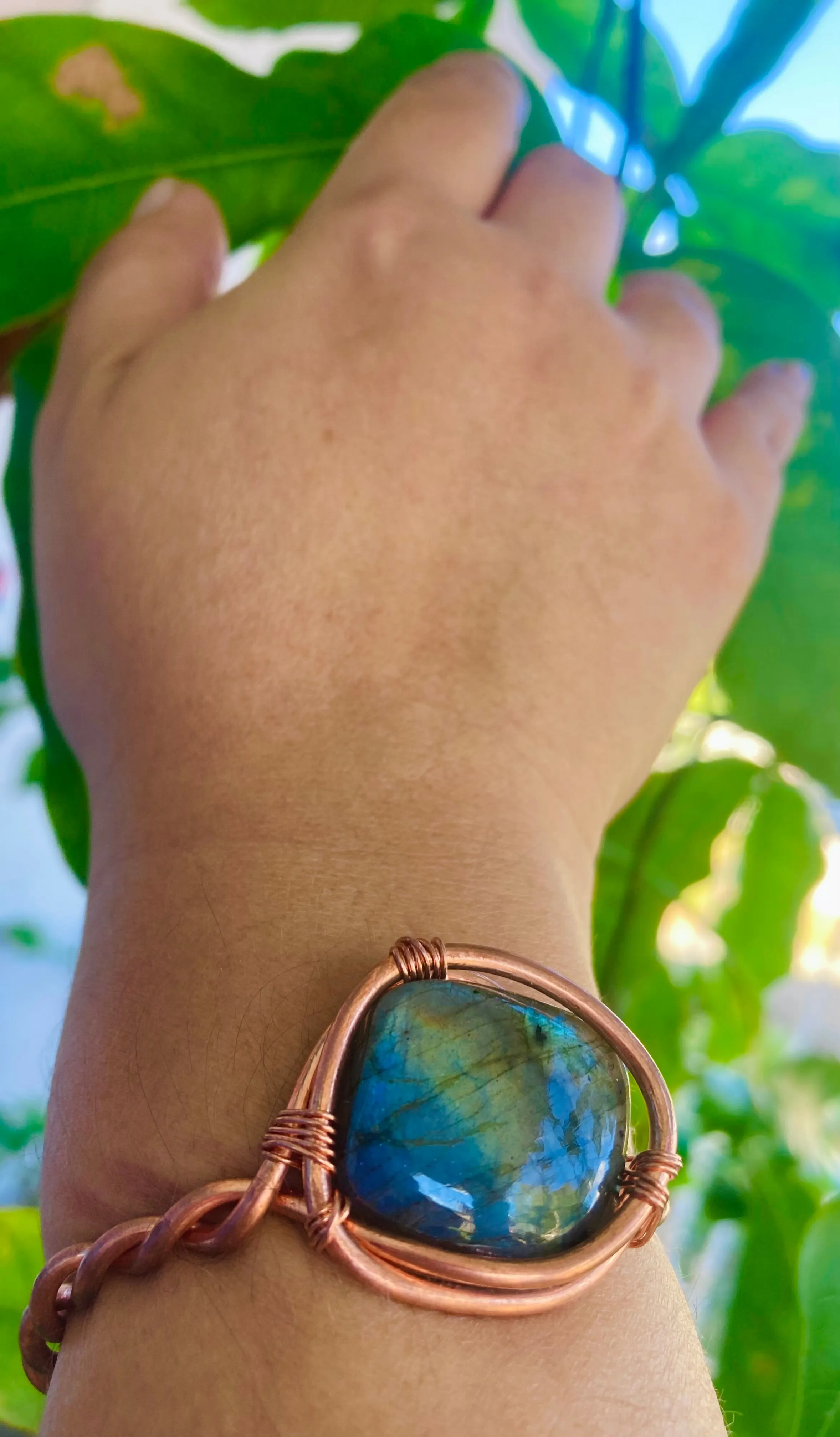 Blue Labradorite Cuff