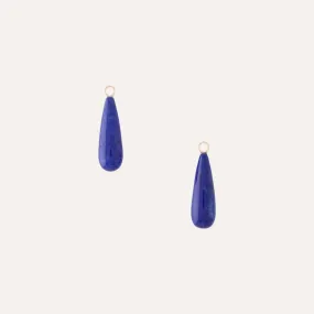 Blue Lapis Long Teardrop Earring Drops