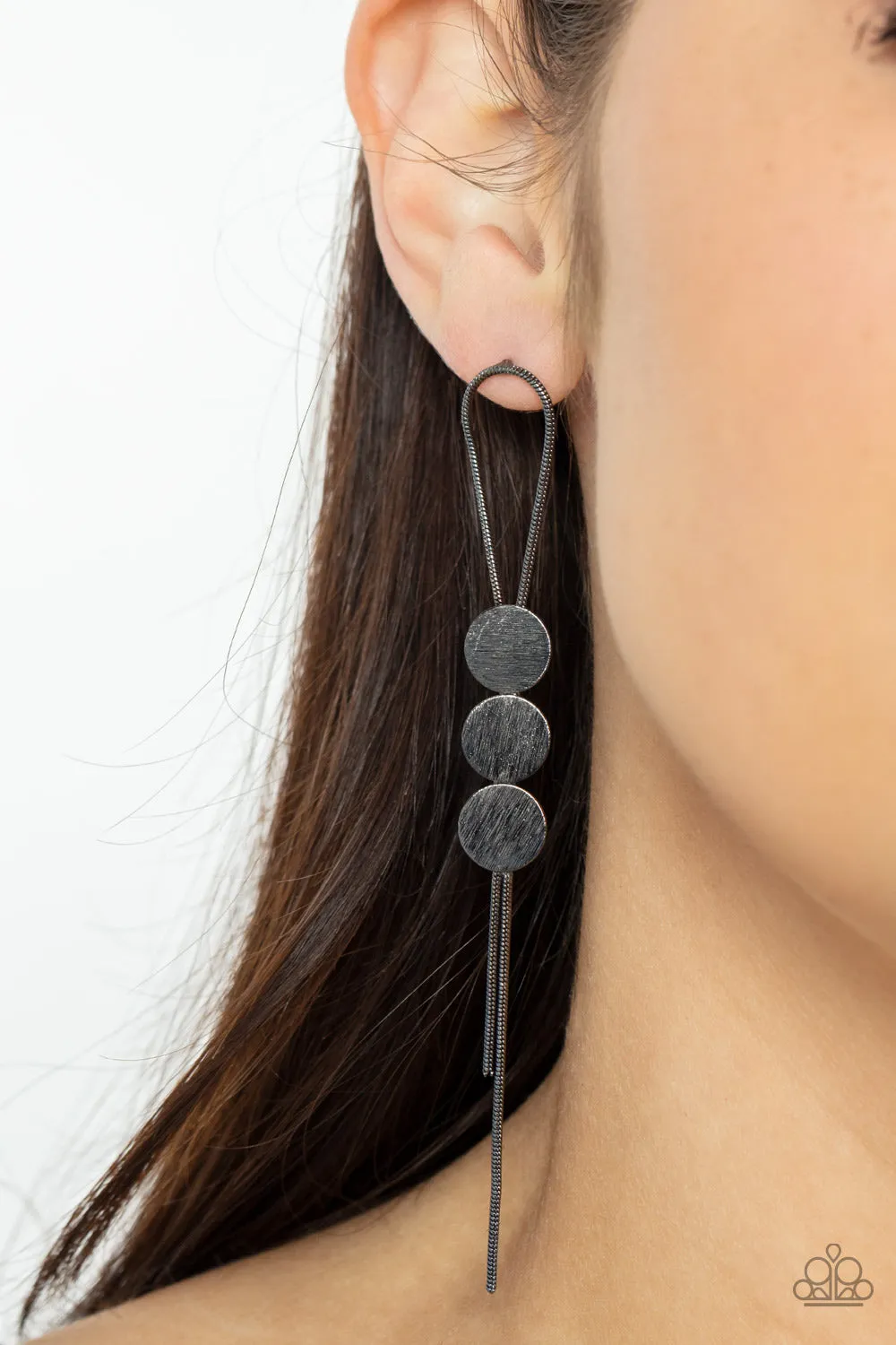 Bolo Beam - Black Post Earring