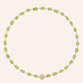 Caspian Peridot 6mm Rondelle Mini Necklace