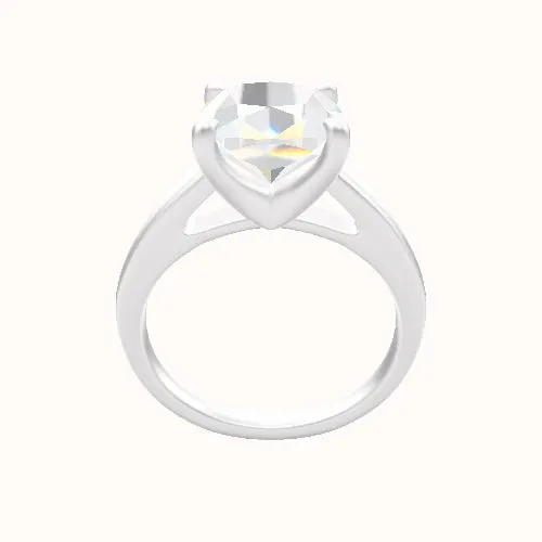 Cathedral Engagement Ring With Four Prong Head