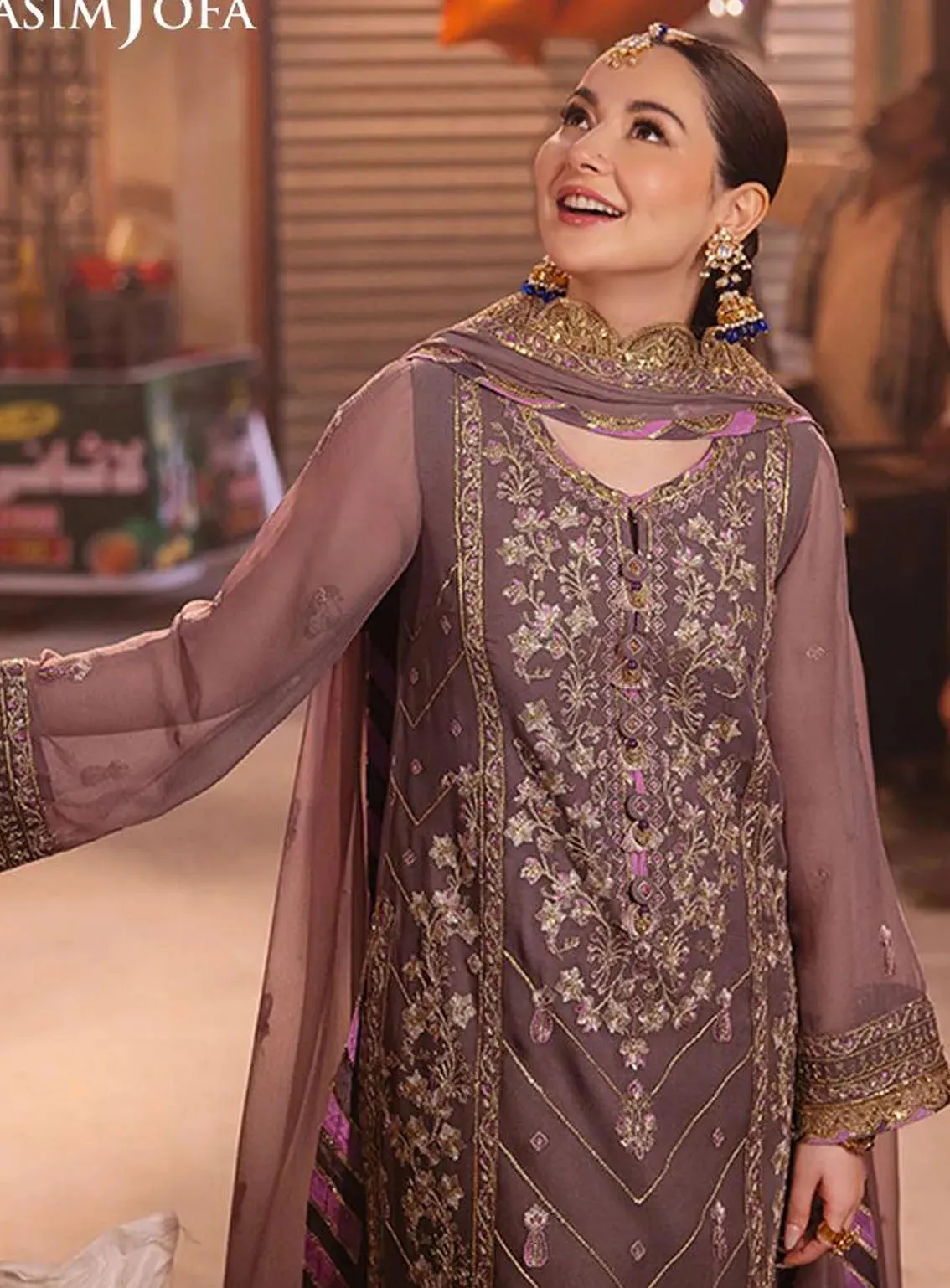 Chamkeeli By Asim Jofa Luminous Luxe Festive Embroidered Chiffon 3 Piece Unstitched Suit AJ24CF AJKK-29