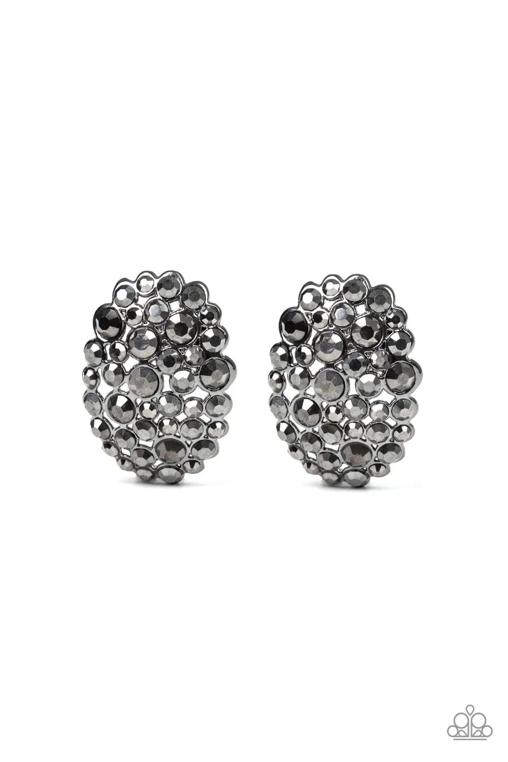 Daring Dazzle - Black Earrings