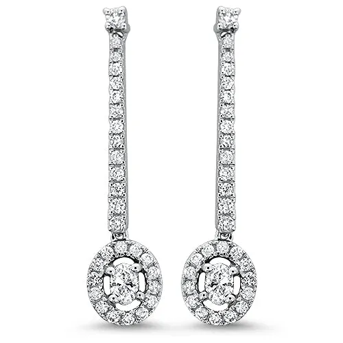 Diamond Dangling Earrings