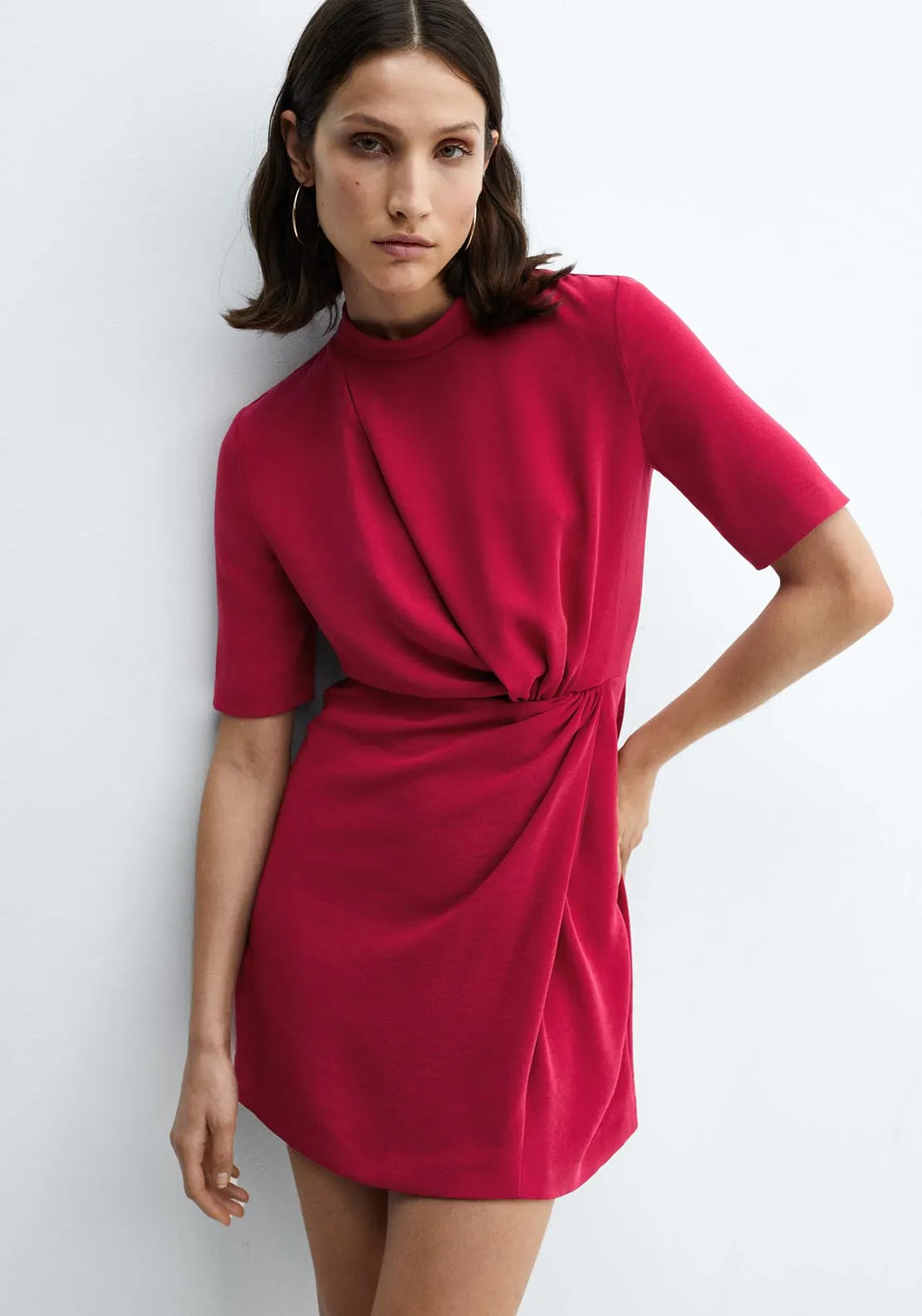 Draped detail dress