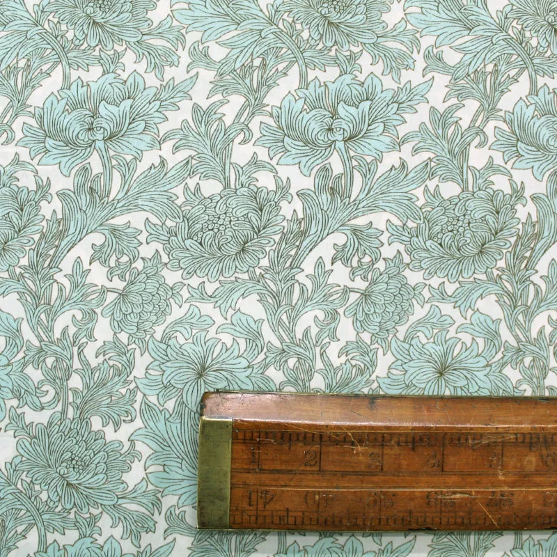 Dressmaking Floral Cotton Lawn - Green - Joyce