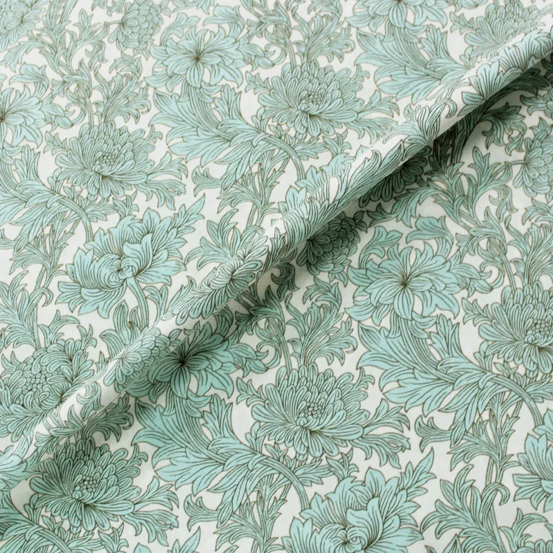 Dressmaking Floral Cotton Lawn - Green - Joyce