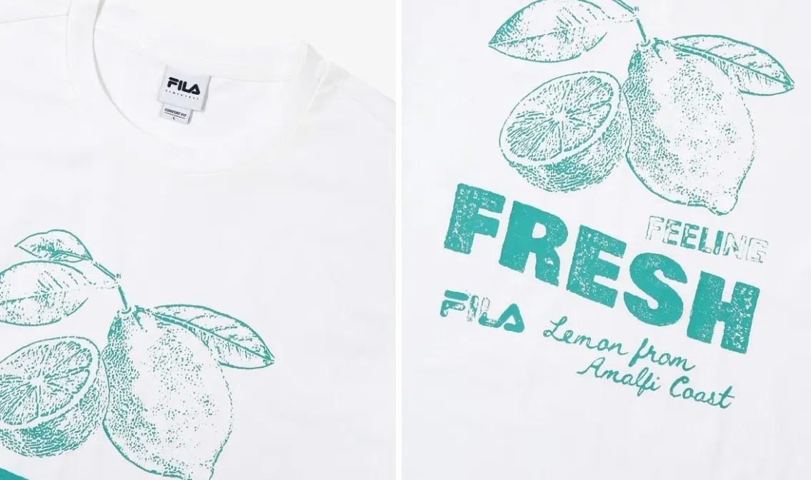 FILA  |Unisex Street Style Cotton T-Shirts