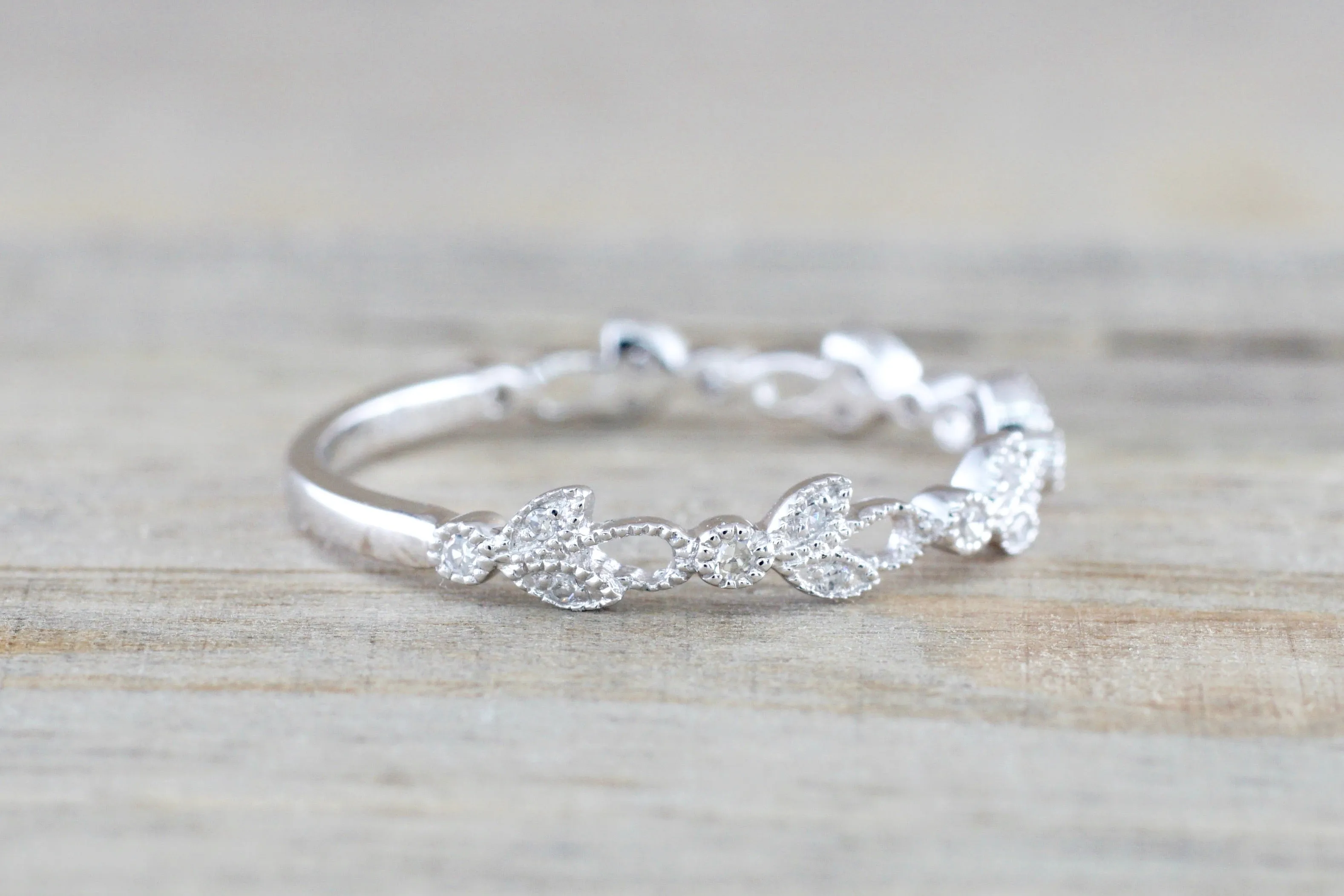 Floral Leaf Petal Vine Ring B10081