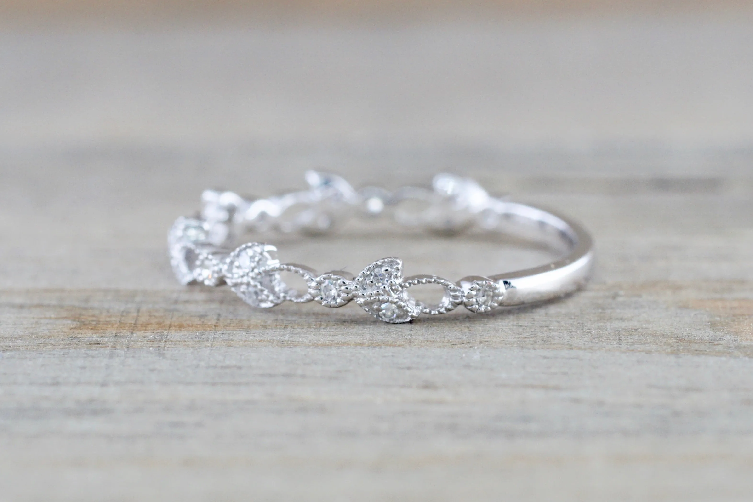 Floral Leaf Petal Vine Ring B10081