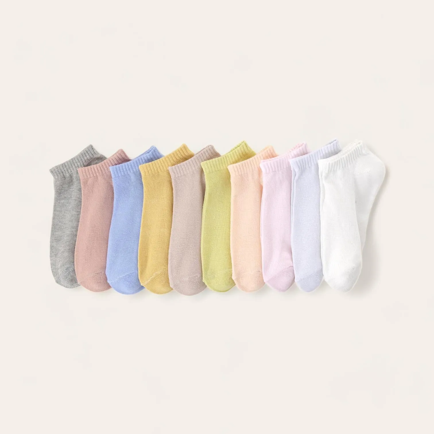 FOOTSIES 10 pairs Multi Color Ankle Socks Bundle