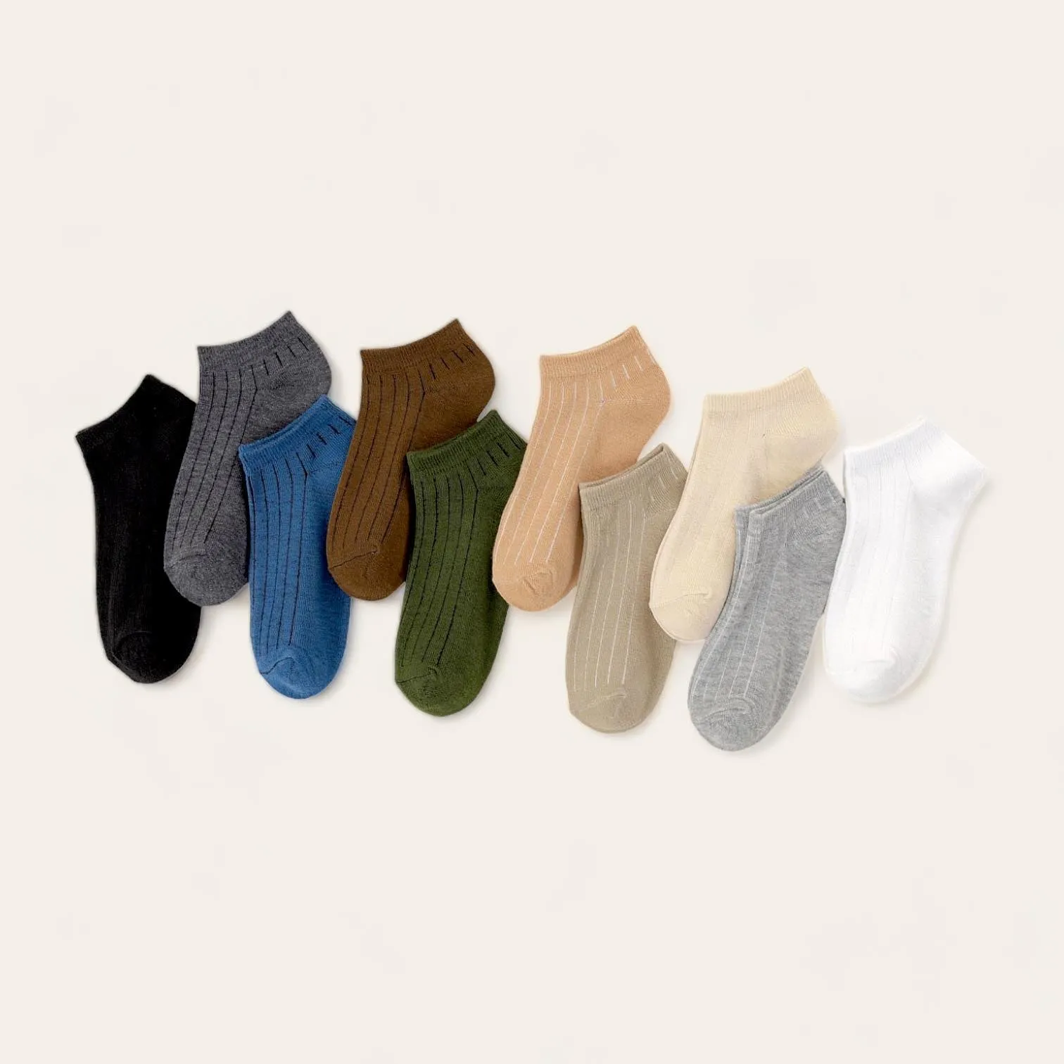 FOOTSIES 10 pairs Multi Color Ankle Socks Bundle