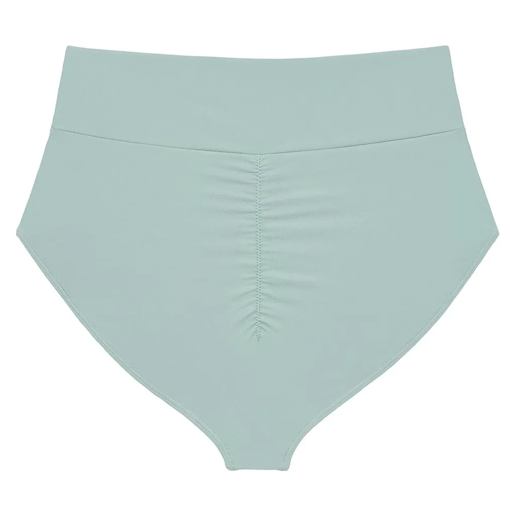 Full Coverage High Rise Bikini Bottom | Powder Blue