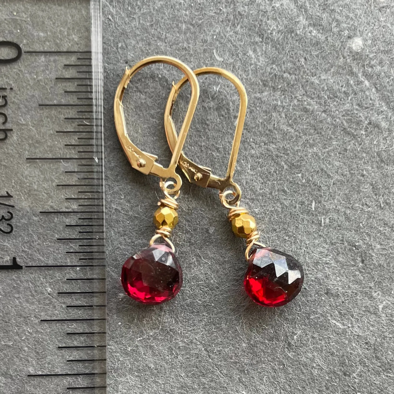 Garnet Dangle Earrings