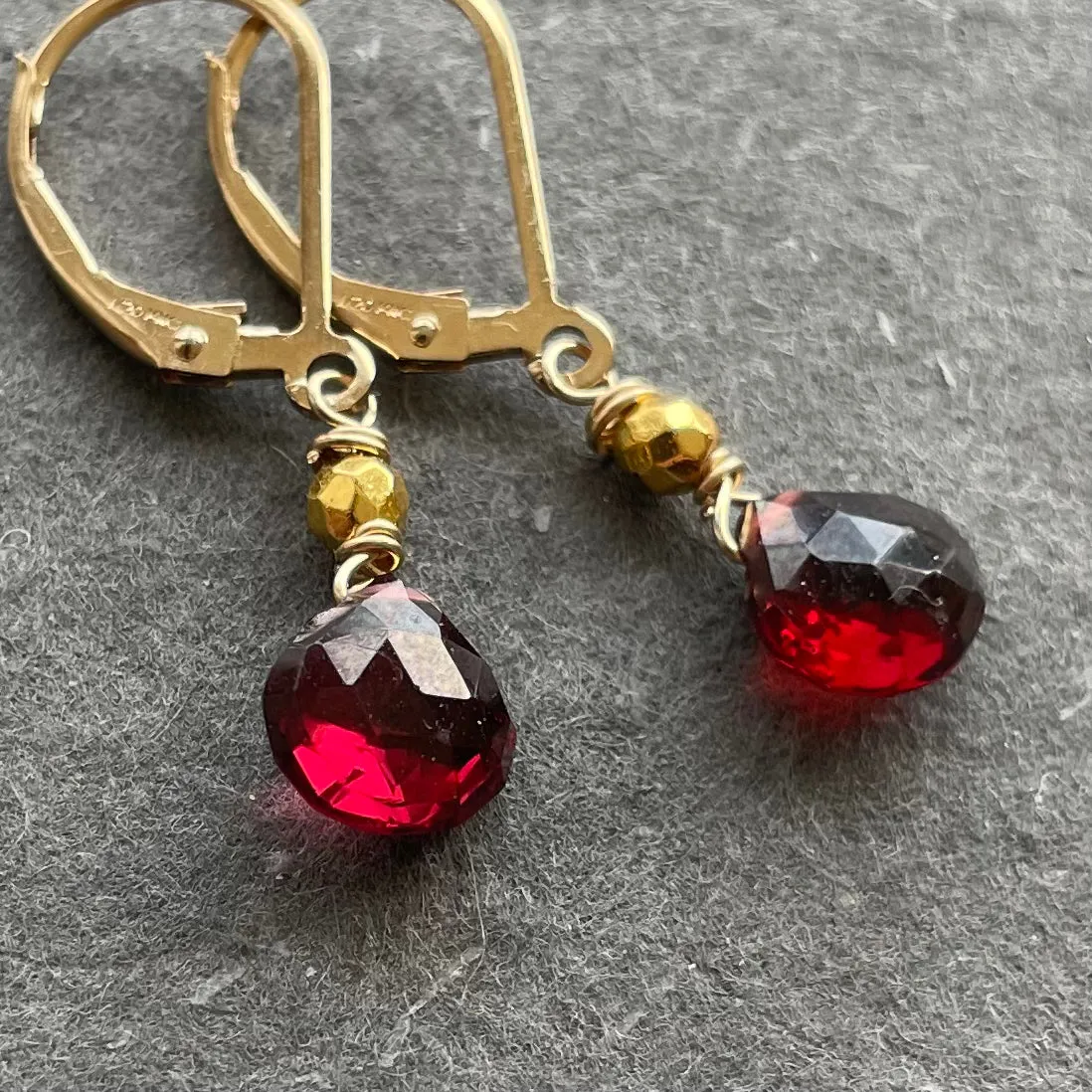 Garnet Dangle Earrings