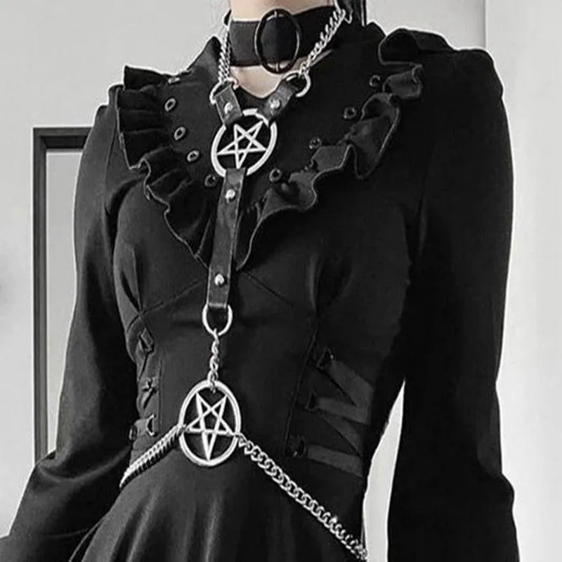 Gothic Leather Harness Accessories Leather Straps