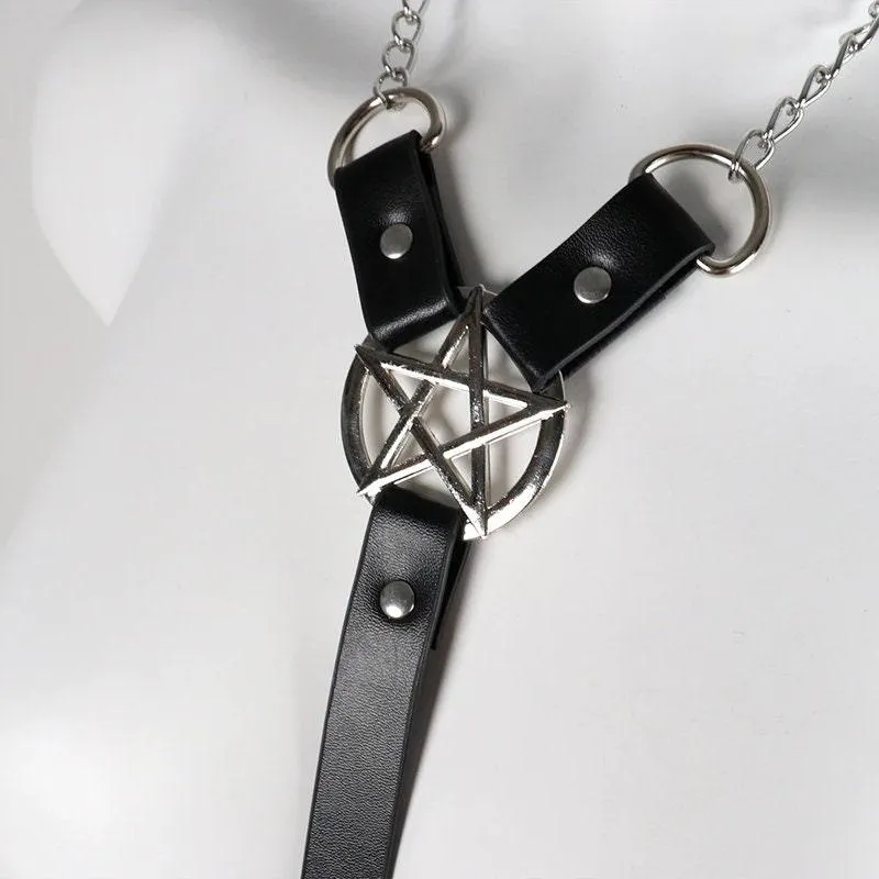 Gothic Leather Harness Accessories Leather Straps