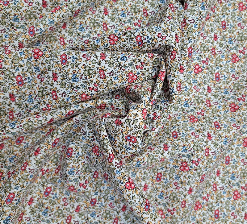 Great Value - Wide Width Floral Cotton - Pinks and Taupe