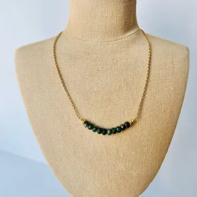 Green Apatite Moon Necklace