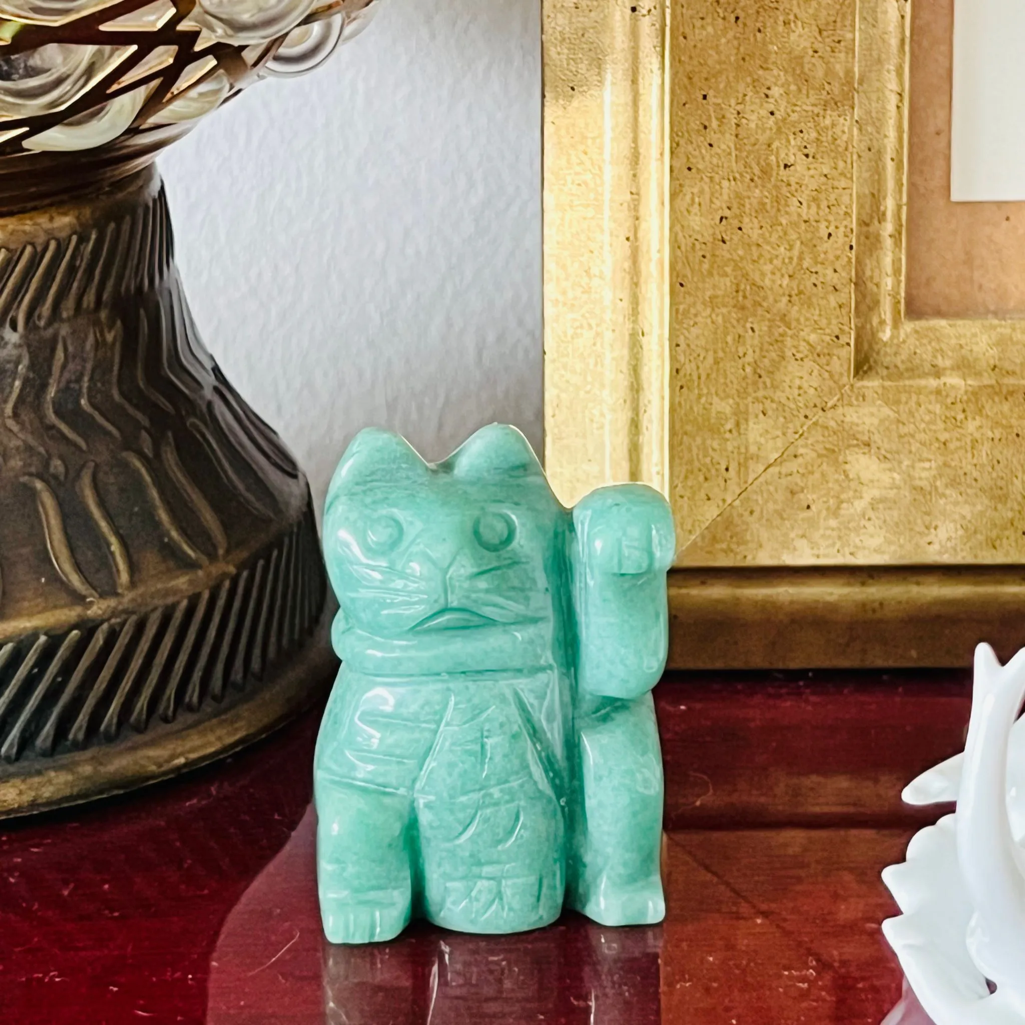 Green Aventurine Lucky Cat