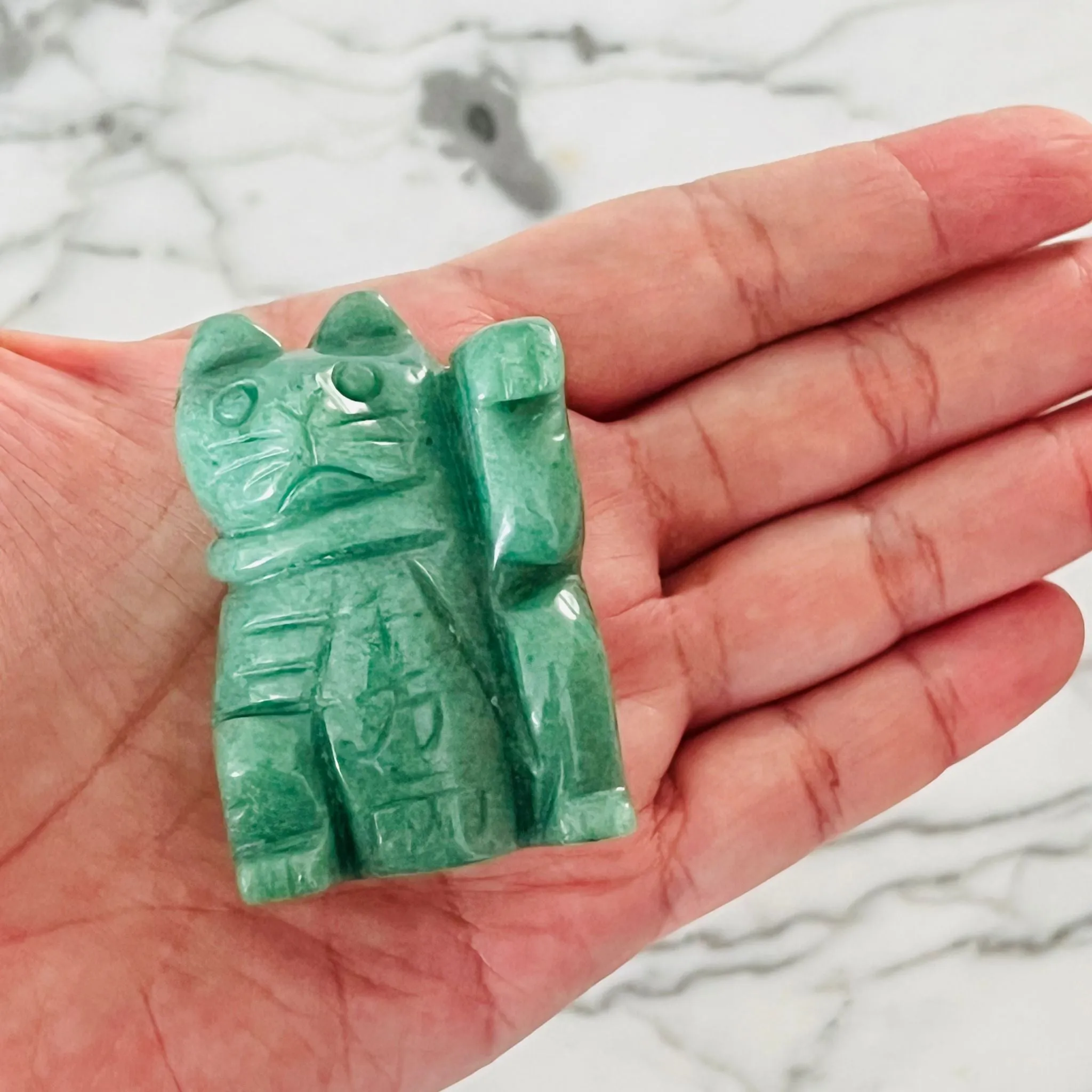 Green Aventurine Lucky Cat