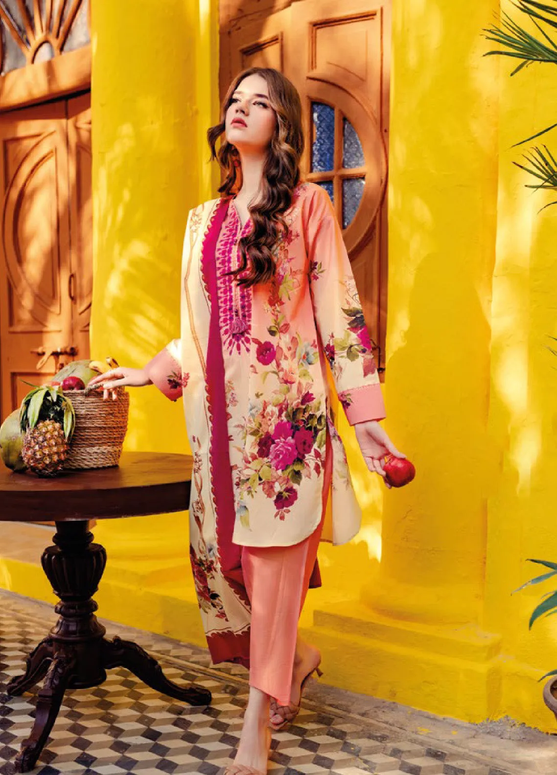 Gul Ahmed Printed Lawn Unstitched 3 Piece Suit - GA24EL CL-42026 A