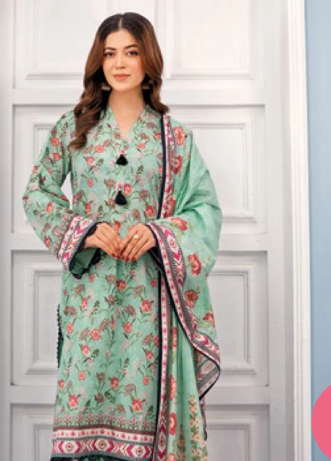 Gul Ahmed Printed Lawn Unstitched 3 Piece Suit - GA24EL CL-42050 A