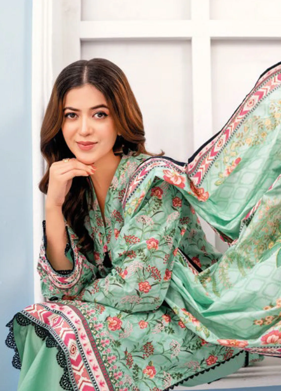 Gul Ahmed Printed Lawn Unstitched 3 Piece Suit - GA24EL CL-42050 A