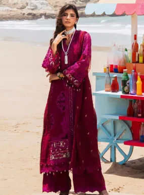 Hai Kuch By Elaf Festive Embroidered Lawn 3 Piece Unstitched Suit EF24HK EHK-1B GULZAR