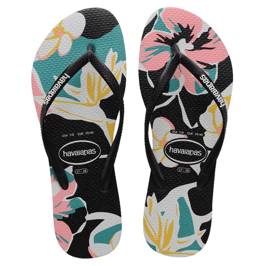 Havaiana Slim Print Floral Ladies Thongs