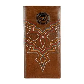 Hooey Tan Color Stitch Checkbook